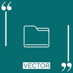 Poster - folder vector icon Linear icon. Editable stroke line