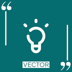 Poster - bulb vector icon Linear icon. Editable stroke line
