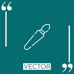 Poster - brush vector icon Linear icon. Editable stroked line