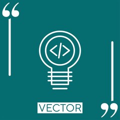 Poster - idea vector icon Linear icon. Editable stroke line