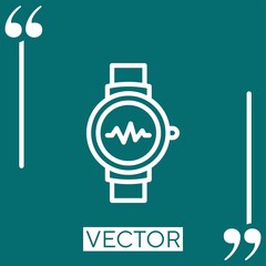 Poster - wristwatch vector icon Linear icon. Editable stroke line