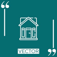 Poster - house vector icon Linear icon. Editable stroke line