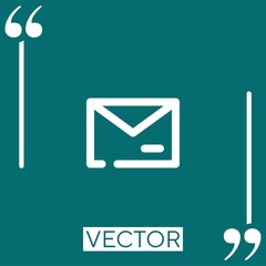 Poster - message   vector icon Linear icon. Editable stroke line
