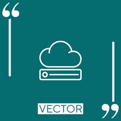 Poster - network vector icon Linear icon. Editable stroke line