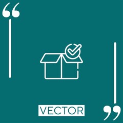 Poster - package vector icon Linear icon. Editable stroke line