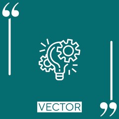 Poster - project management vector icon Linear icon. Editable stroke line