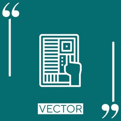 Poster - puzzle game vector icon Linear icon. Editable stroke line