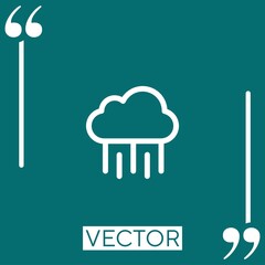 Poster - rain vector icon Linear icon. Editable stroke line