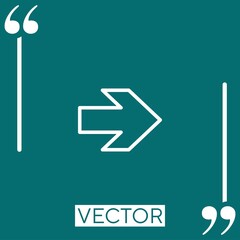 Poster - right    vector icon Linear icon. Editable stroke line