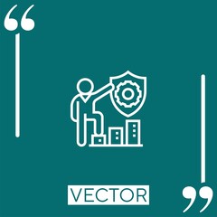 Poster - risks vector icon Linear icon. Editable stroke line