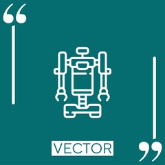 Poster - robot   vector icon Linear icon. Editable stroke line