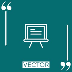 Poster - whiteboard vector icon Linear icon. Editable stroke line