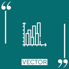 Poster - bar chart vector icon Linear icon. Editable stroke line