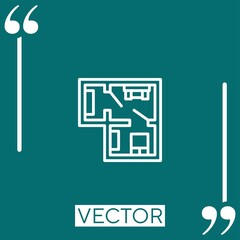 Poster - blueprint   vector icon Linear icon. Editable stroke line