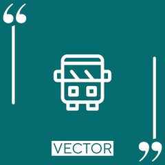 Poster - bus vector icon Linear icon. Editable stroke line