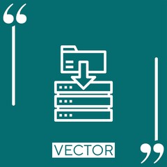 Poster - folder vector icon Linear icon. Editable stroke line