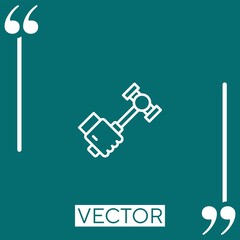 Poster - hammer vector icon Linear icon. Editable stroke line