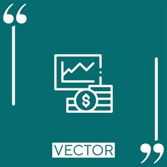 Poster - increase vector icon Linear icon. Editable stroke line