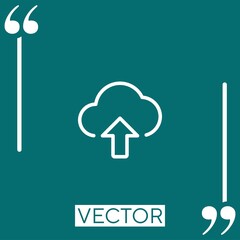 Poster - upload vector icon Linear icon. Editable stroke line