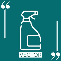 Poster - watering sprayer vector icon Linear icon. Editable stroke line