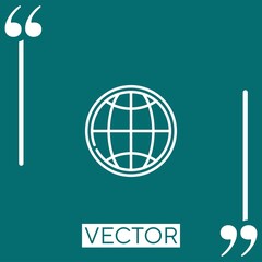 Poster - browser vector icon Linear icon. Editable stroke line