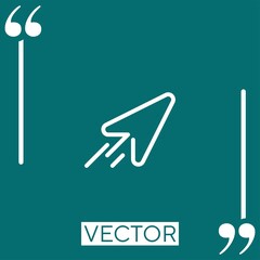 Poster - arrow vector icon Linear icon. Editable stroke line