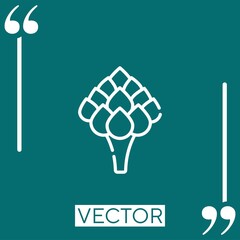 Poster - artichoke vector icon Linear icon. Editable stroke line