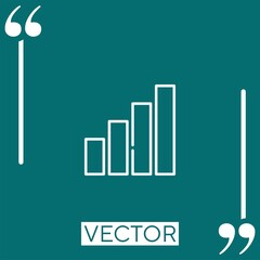 Poster - bars vector icon Linear icon. Editable stroke line