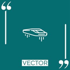 Poster - flying car vector icon Linear icon. Editable stroke line