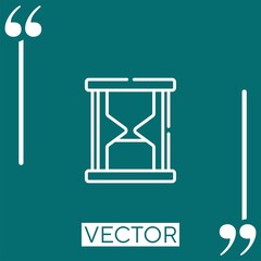 Poster - hourglass vector icon Linear icon. Editable stroke line