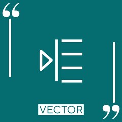 Poster - indent vector icon Linear icon. Editable stroke line