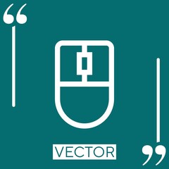 Poster - mouse vector icon Linear icon. Editable stroke line