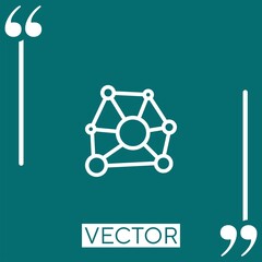 Poster - networking vector icon Linear icon. Editable stroke line