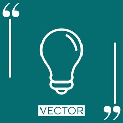 Poster - bulb vector icon Linear icon. Editable stroked line