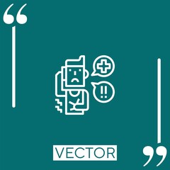 Poster - call vector icon Linear icon. Editable stroked line