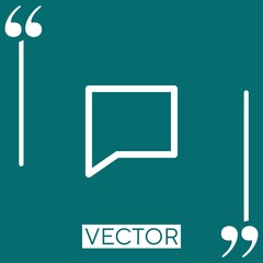 Poster - chat bubble vector icon Linear icon. Editable stroke line