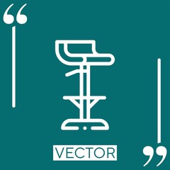 Poster - chair vector icon Linear icon. Editable stroked line