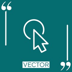 Poster - click   vector icon Linear icon. Editable stroked line