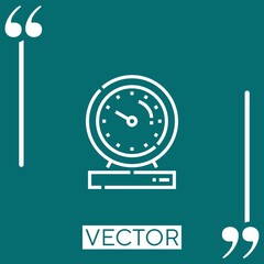 Poster - clock vector icon Linear icon. Editable stroked line