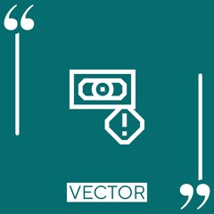 Poster - crisis vector icon Linear icon. Editable stroked line