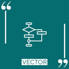 Poster - diagram   vector icon Linear icon. Editable stroke line