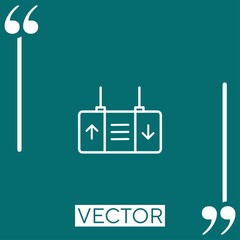 Poster - display vector icon Linear icon. Editable stroked line
