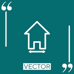 Poster - house   vector icon Linear icon. Editable stroked line