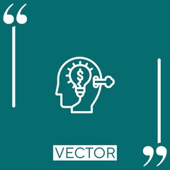 Poster - idea vector icon Linear icon. Editable stroked line