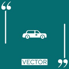 Poster - limousine vector icon Linear icon. Editable stroked line