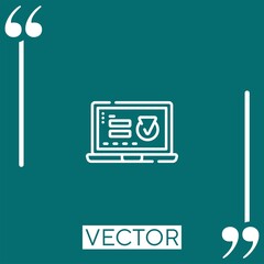 Poster - login vector icon Linear icon. Editable stroked line