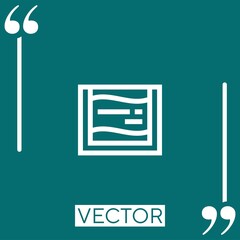 Poster - memory card vector icon Linear icon. Editable stroked line
