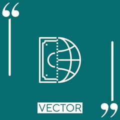 Poster - money   vector icon Linear icon. Editable stroked line