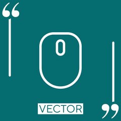 Poster - mouse   vector icon Linear icon. Editable stroke line