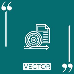 Poster - scrum vector icon Linear icon. Editable stroked line